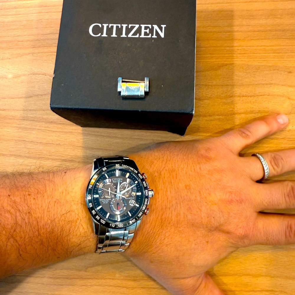 Citizen Radio Controlled Eco-Drive Stainless Steel Chrono Perpetual Calendar